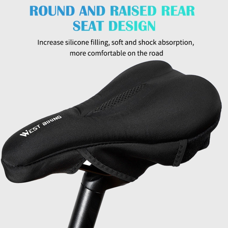 WEST BIKING Bike Cushion Cover Thick Silicone Quick Release Seat Cushion(Black) - Bicycle Saddle by WEST BIKING | Online Shopping UK | buy2fix