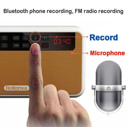 Rolton E500 Bluetooth Speaker 2.1-Channel Built-In Microphone Supports FM Radio(Purple) - Mini Speaker by Rolton | Online Shopping UK | buy2fix