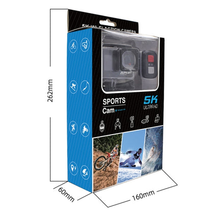 5K/30FPS WIFI HD Anti-Shake Remote Touch Dual-Screen IP68 Waterproof Sports Camera, Style: Camera + 64G Card - Other Camera by buy2fix | Online Shopping UK | buy2fix