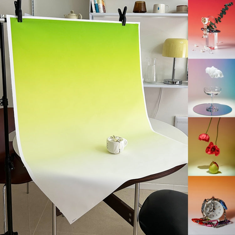 78x104cm Gradient Background Paper Photography Portrait Photo Props(Green Land) - Gradient Color by buy2fix | Online Shopping UK | buy2fix