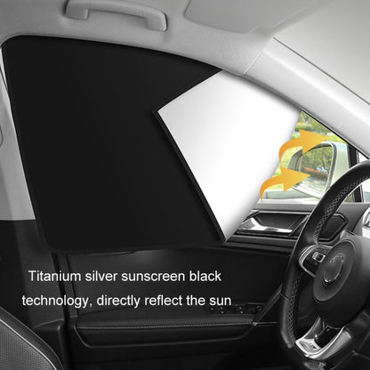 Heat-insulating Opaque Vinyl Coated Magnetic Car Curtains, Style: Titanium Silver Co-pilot - Window Foils & Solar Protection by buy2fix | Online Shopping UK | buy2fix