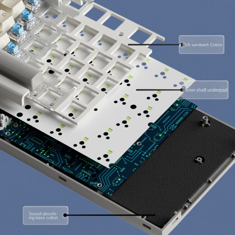 LANGTU LT84 Mechanical Luminous Keyboard, Style: Wireless Tri-Mode RGB Sea-Air Axis Pro ( Whiteout ) - Wireless Keyboard by LANGTU | Online Shopping UK | buy2fix