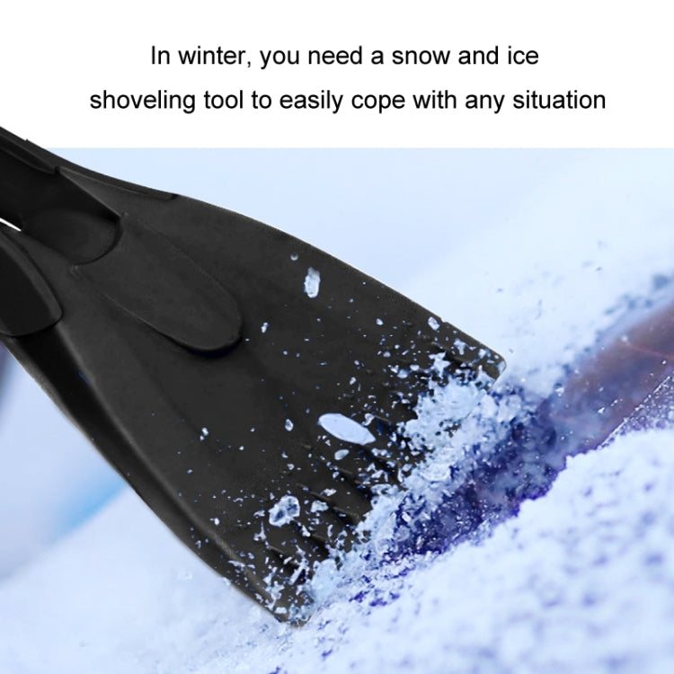 Mini Car Snow Shovel Multifunctional Silicone Anti-Slip Handle De-Icing Tool(Blue) - Ice Scraper by buy2fix | Online Shopping UK | buy2fix