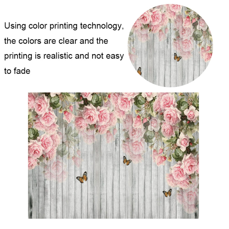 1.25x0.8m Wood Grain Flower Branch Props 3D Simulation Photography Background Cloth, Style: C-2283 - Wood Floor by buy2fix | Online Shopping UK | buy2fix