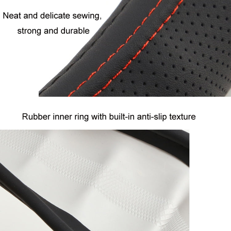 47cm Leather Truck Steering Wheel Cover(Black Line) - Steering Wheel Accessories by buy2fix | Online Shopping UK | buy2fix