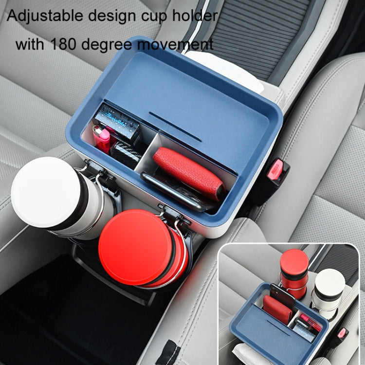 Car Multifunctional Water Cup Holder Armrest Box Paper Box(Gray) - Car Drink Holders by buy2fix | Online Shopping UK | buy2fix