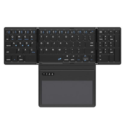 Leather Wireless Bluetooth Keyboard With Touch-Pad Multi-System External Portable Universal Keypad - Wireless Keyboard by buy2fix | Online Shopping UK | buy2fix