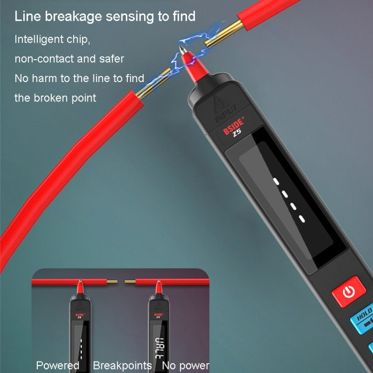 BSIDE Z5 Smart Pen Multimeter Backlight LCD 6000 Counts Auto Voltage Detector - Digital Multimeter by BSIDE | Online Shopping UK | buy2fix