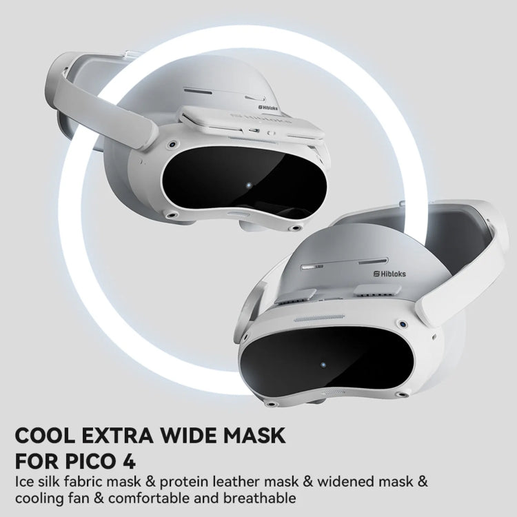 For PICO 4 Hibloks VR Glasses Face Cushion Protector Pad With Fan, Spec: 2pcs PU Cotton - VR Accessories by Hibloks | Online Shopping UK | buy2fix