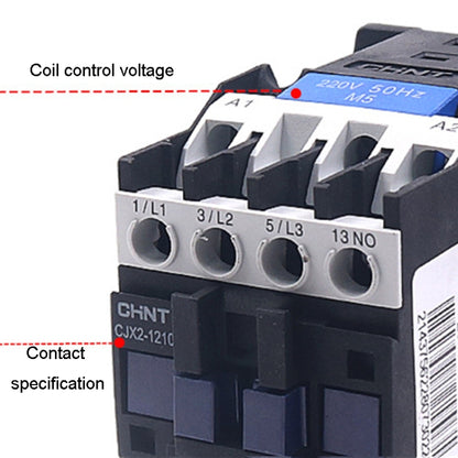 CHNT CJX2-0901 9A 220V Silver Alloy Contacts Multi-Purpose Single-Phase AC Contactor - Relays by CHNT | Online Shopping UK | buy2fix