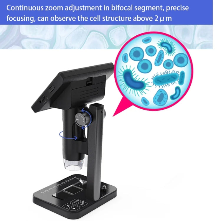 HD Electronic Digital Microscope 5 Inch Screen Touch Key 8000X Biological Cell Electronic Magnifying Glass - Digital Microscope by buy2fix | Online Shopping UK | buy2fix