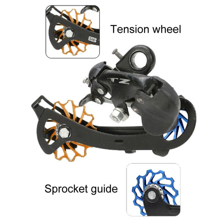 ENLEE Mountain Bicycle Rear Derailleur Guide Wheel Ceramic Bearing Tension Pulley, Size: 13T(Black) - Guide wheels by ENLEE | Online Shopping UK | buy2fix