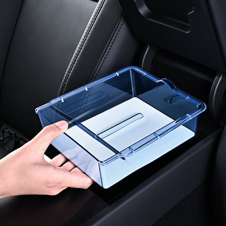 For 2023.9 Tesla Model3 Silicone Double-Layer Storage Box, Color: Black Armrest Box - Stowing Tidying by buy2fix | Online Shopping UK | buy2fix