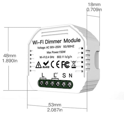 Concealed Wifi Smart Switch Dimmer Switch And Traditional Switch Dual Control Smart Switch - Consumer Electronics by buy2fix | Online Shopping UK | buy2fix