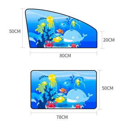 Car Cartoon Magnetic Sunshade Sunscreen Telescopic Collapsible Sunshield, Size:Co-pilot(Amusement Park) - Window Foils & Solar Protection by buy2fix | Online Shopping UK | buy2fix