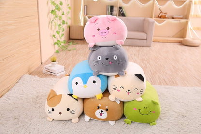 New Soft Animal Cartoon Pillow Cushion Cute Fat Dog Cat Totoro Penguin Pig Frog Plush Toy 90cm(dog) - Soft Toys by buy2fix | Online Shopping UK | buy2fix