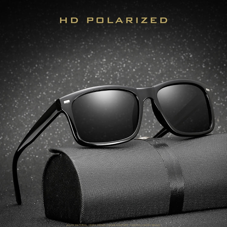 2 PCS Men Polarized Sunglasses Night Vision Anti-glare Driving Sun Glasses Goggles(Bright Black Frame Gray Lens) - Outdoor & Sports by buy2fix | Online Shopping UK | buy2fix
