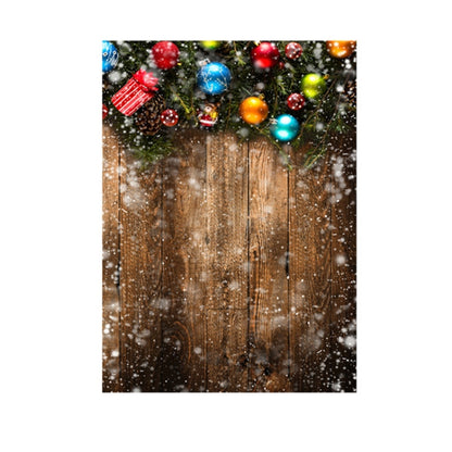 1.5m x 2.1m Nostalgic 3D Snow Scene Wooden Wall Children Photography Background Cloth - Camera Accessories by buy2fix | Online Shopping UK | buy2fix