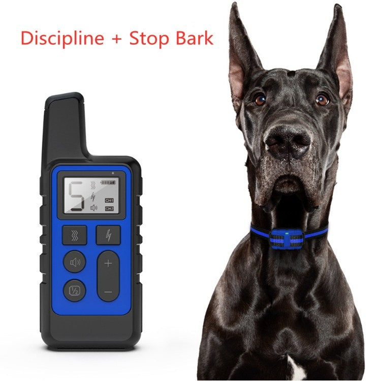 500m Dog Training Bark Stopper Remote Control Electric Shock Waterproof Electronic Collar(Red) - Home & Garden by buy2fix | Online Shopping UK | buy2fix