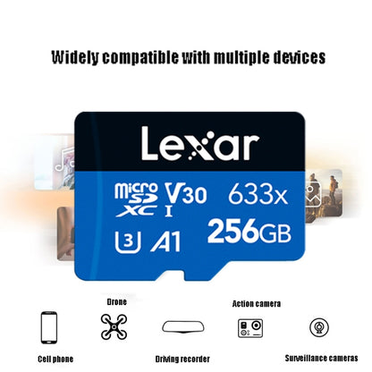 Lexar 633x 256GB High-speed Mobile Phone Camera Memory TF Card Switch Expansion Driving Recorder Dedicated Storage Flash Memory Card - Micro SD Card by Lexar | Online Shopping UK | buy2fix