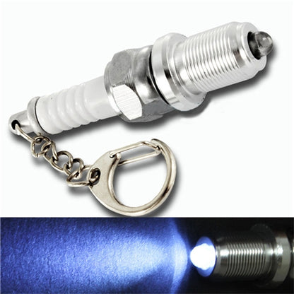 2 PCS Casual LED Key Chain Spark Plug Key Chain Keychain Car Parts Keyring Car Styling Accessories Decoration - Key Rings by buy2fix | Online Shopping UK | buy2fix