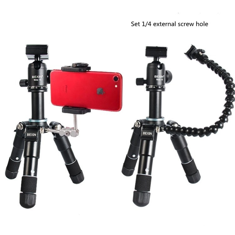 BEXIN Mate 10 Mobile Phone Camera Desktop Aluminum Alloy Tripod Mount Live Broadcast Selfie Stick Tripod - Camera Accessories by BEXIN | Online Shopping UK | buy2fix