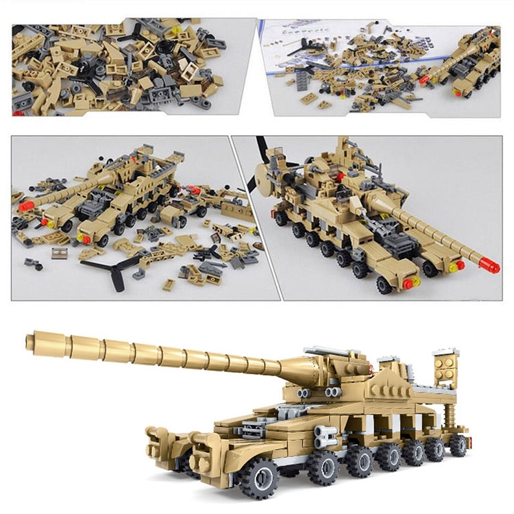 KAZI Super Tanks Building Blocks 16 in 1 Sets Bricks Model Brinquedos Toys, Age Range: 6 Years Old Above - Building Blocks by buy2fix | Online Shopping UK | buy2fix