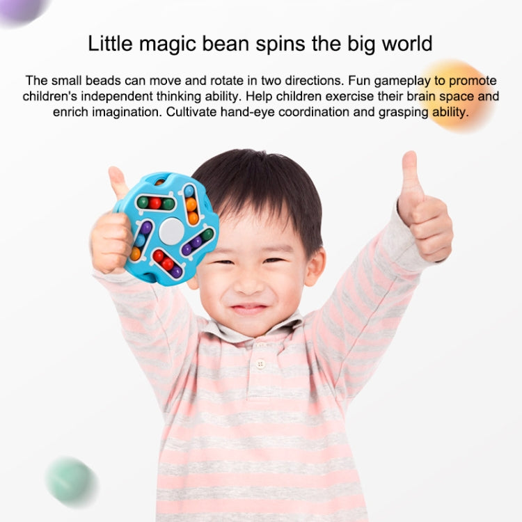 Double Sided Finger Magic Bean Cube Toy Children Intelligence Fingertip Spinning Top (Blue) - Magic Cubes by buy2fix | Online Shopping UK | buy2fix