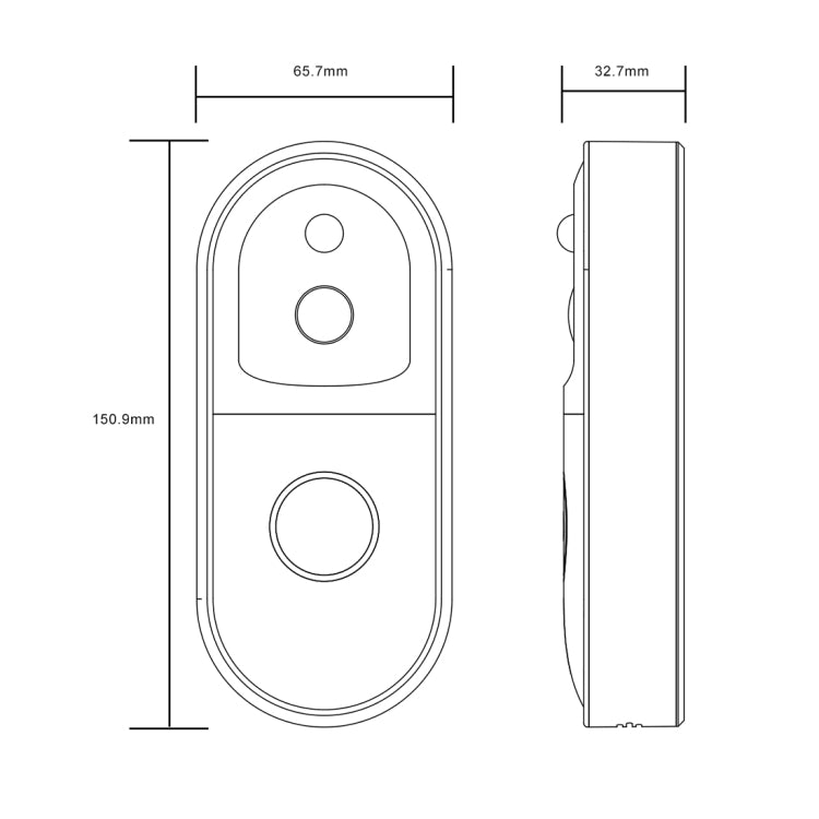 B50 720P Smart WiFi Video Visual Doorbell, Support Phone Remote Monitoring & Night Vision & SD Card (White) - Security by buy2fix | Online Shopping UK | buy2fix