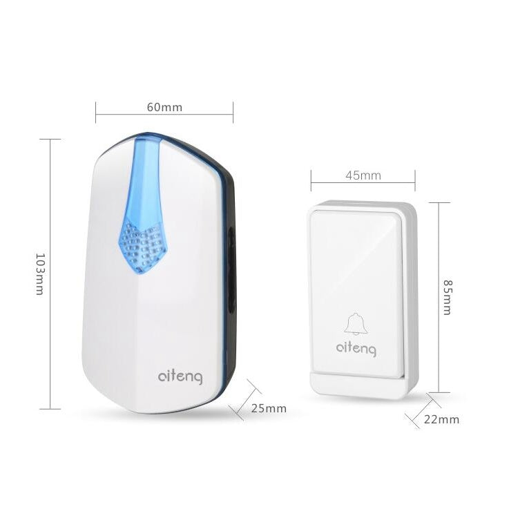 AITENG V026J Wireless Batteryless WIFI Doorbell, EU Plug - Wireless Doorbell by AITENG | Online Shopping UK | buy2fix