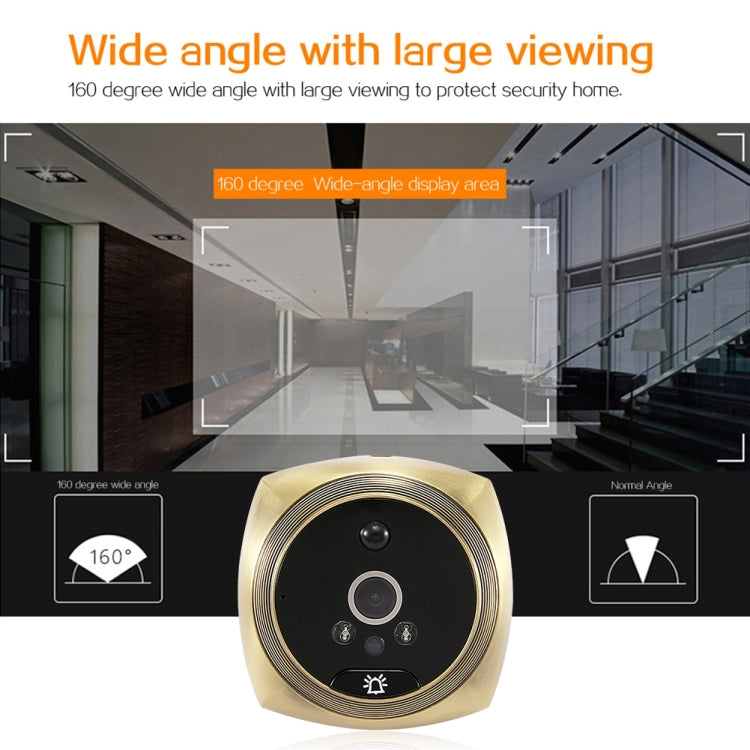 N6 2.0 Million Pixels 4.3 inch Screen Video Doorbell(Gold) - Security by buy2fix | Online Shopping UK | buy2fix