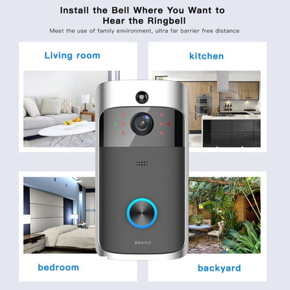 M3 720P Smart WIFI Ultra Low Power Video Visual Doorbell With Ding Dong Version, US Plug(Black) - Security by buy2fix | Online Shopping UK | buy2fix