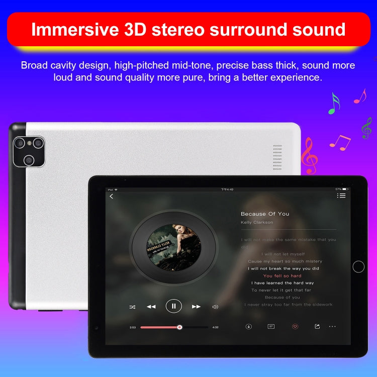 BDF P8 3G Phone Call Tablet PC, 8 inch, 2GB+32GB, Android 9.0, MTK8321 Octa Core Cortex-A7, Support Dual SIM & Bluetooth & WiFi & GPS, EU Plug(Silver) - BDF by BDF | Online Shopping UK | buy2fix
