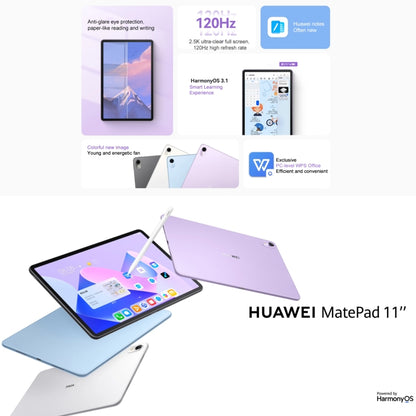 HUAWEI MatePad 11 inch 2023 WIFI DBR-W00 8GB+128GB, Paperfeel Diffuse Screen, HarmonyOS 3.1 Qualcomm Snapdragon 865 Octa Core up to 2.84GHz, Not Support Google Play(White) - Huawei by Huawei | Online Shopping UK | buy2fix