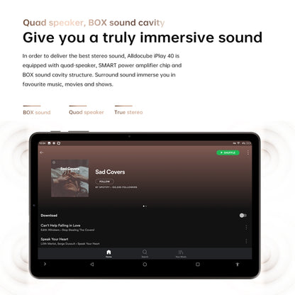 ALLDOCUBE iPlay 40 T1020S 4G LTE, 10.4 inch, 8GB+128GB, Android 10 Spreadtrum T618 Octa Core 2.0GHz, Support GPS & Bluetooth & Dual Band WiFi & Dual SIM (Black) - ALLDOCUBE by ALLDOCUBE | Online Shopping UK | buy2fix
