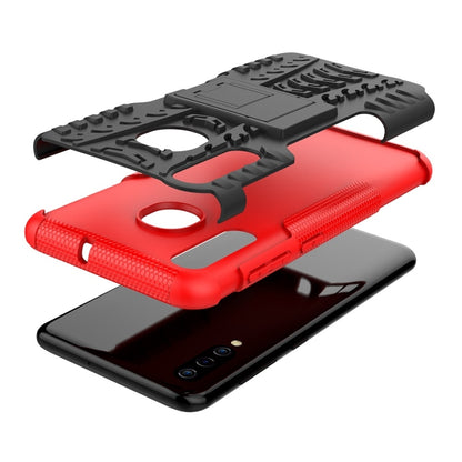 Tire Texture TPU+PC Shockproof Phone Case for Galaxy A50 / A20 / A30, with Holder (Red) - Galaxy Phone Cases by buy2fix | Online Shopping UK | buy2fix