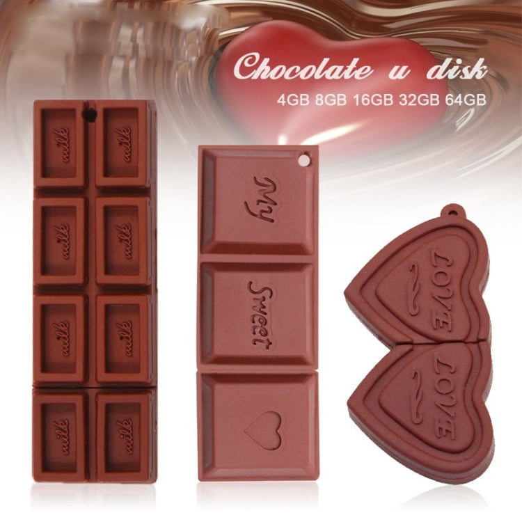 MicroDrive 64GB USB 2.0 Creative Chocolate U Disk - USB Flash Drives by MicroDrive | Online Shopping UK | buy2fix