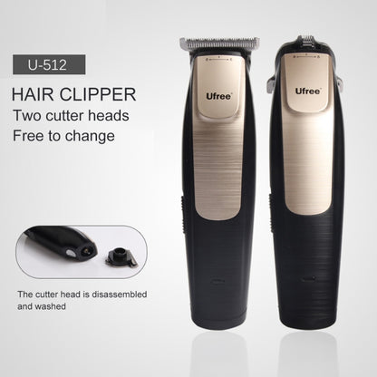 Ufree U-512 Professional Hair Salon Rechargeable Engraved Text Small Hair Clipper Hair Trimmer, EU Plug - Hair Trimmer by Ufree | Online Shopping UK | buy2fix